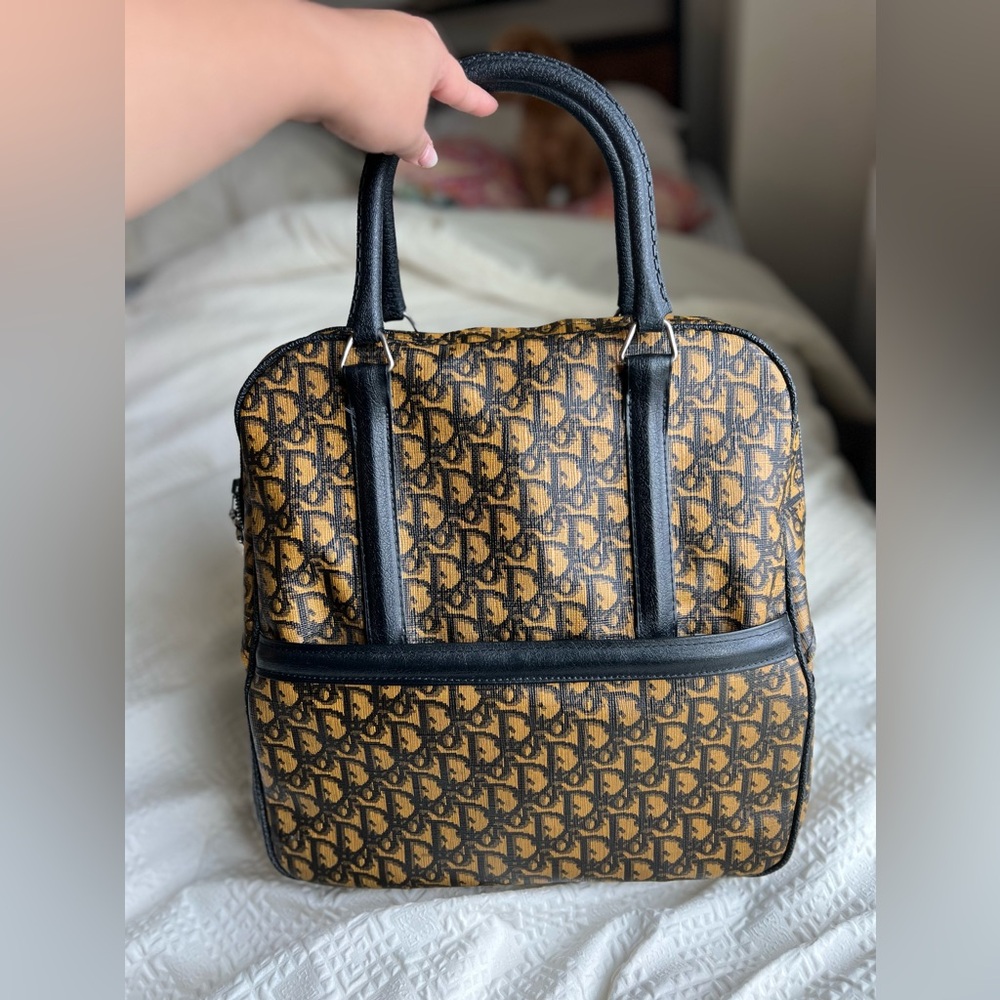 Vintage Rare Christian Dior Bowling Bag with Authenticity Certificate